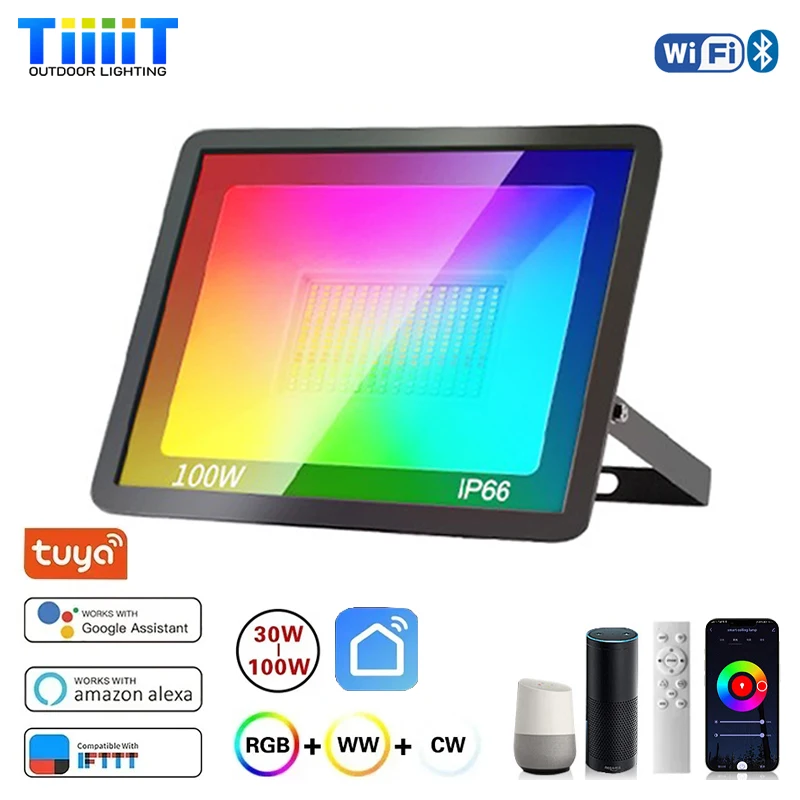 Smart Garden Drawing - RGB TUYA Floodlight Smart APP Voice
