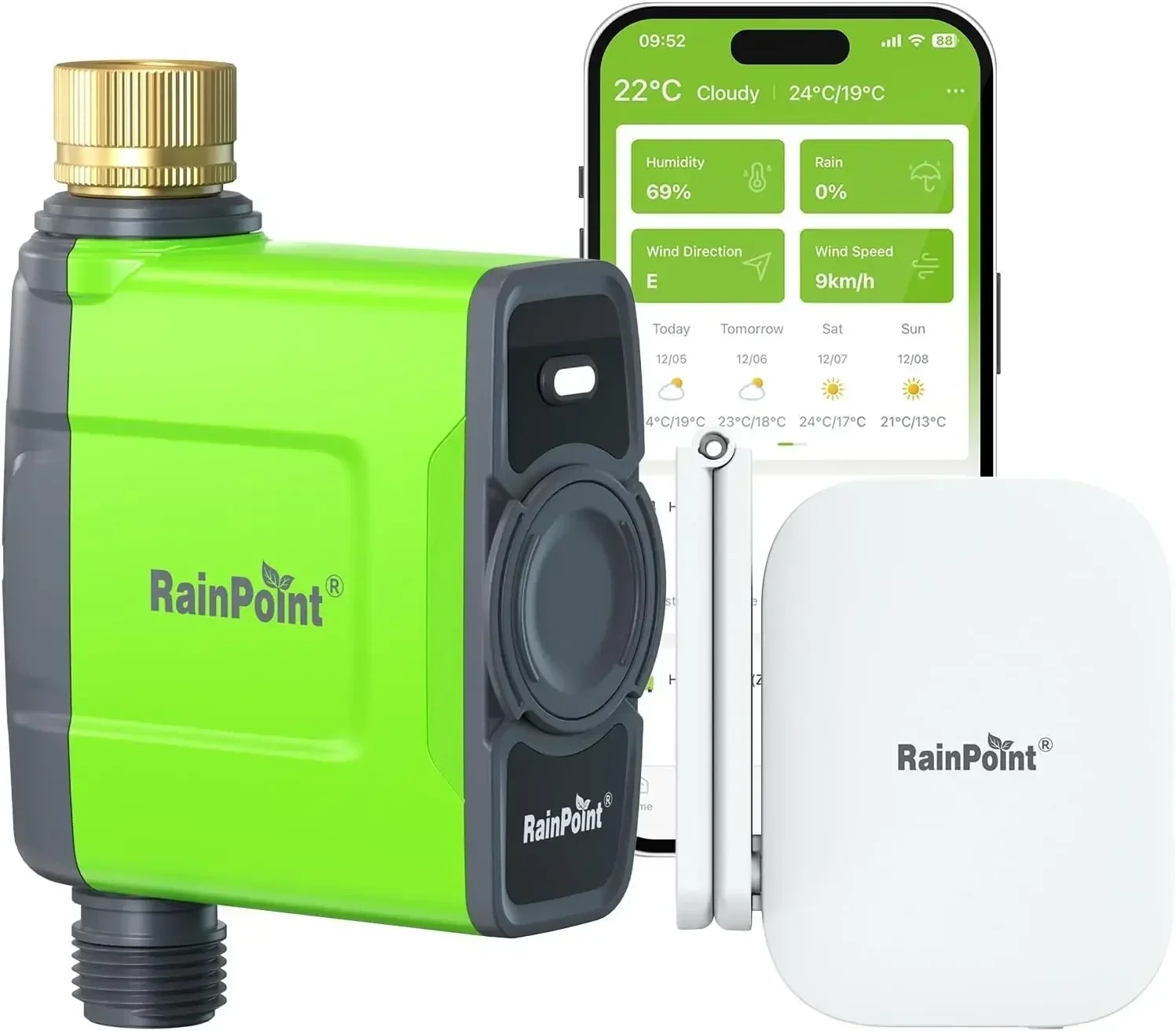 Smart Garden Sprinkler System - WiFi Water Timer for Garden Hose,