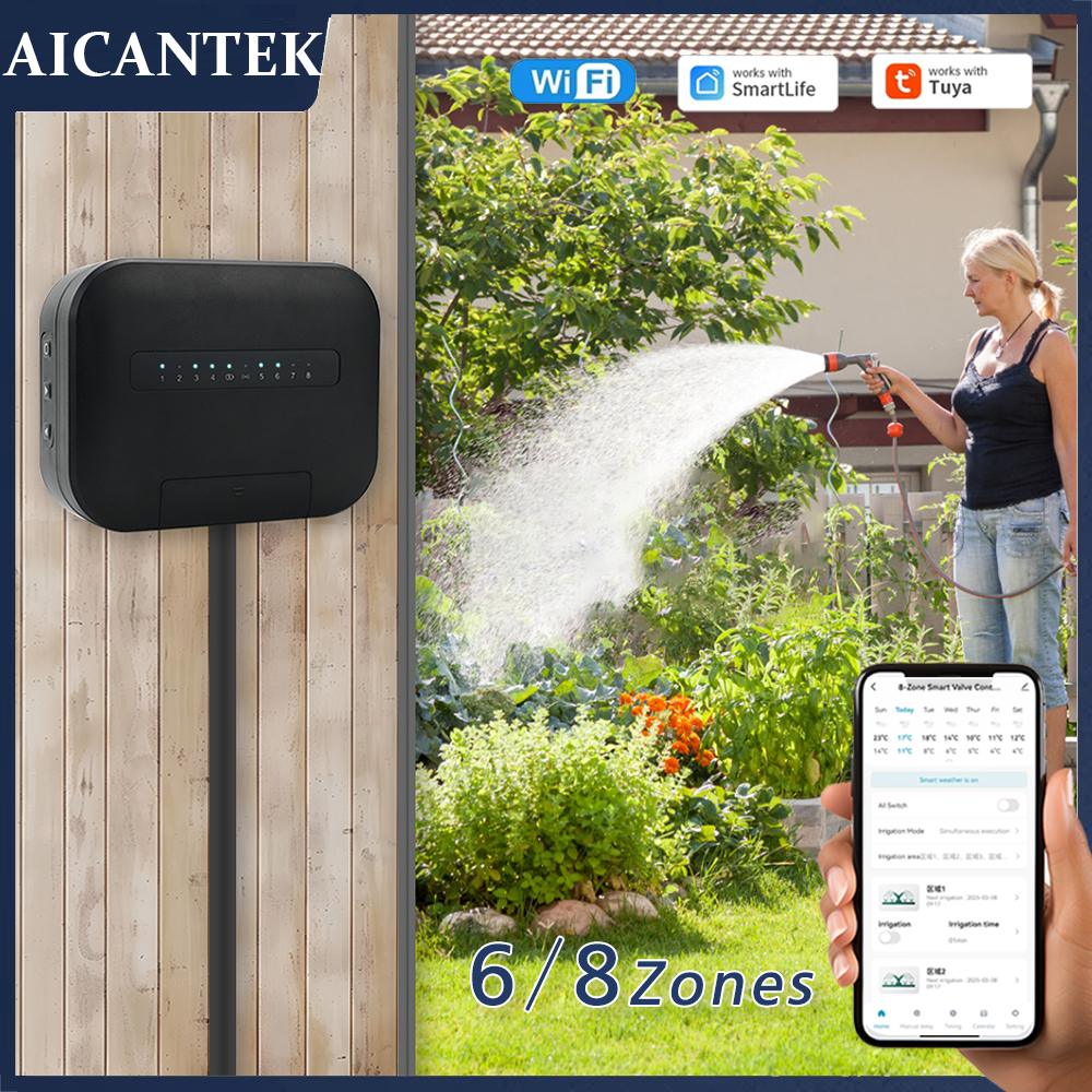 Smart Garden Watering System - 8 Zones Wifi Tuya Smart Garden