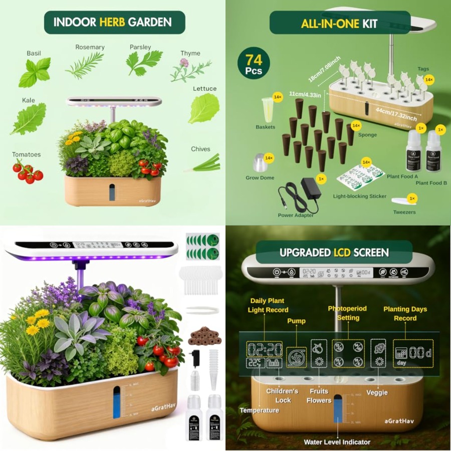 Smart Garden Solar - Hydroponics Growing System Kit, Indoor Herb