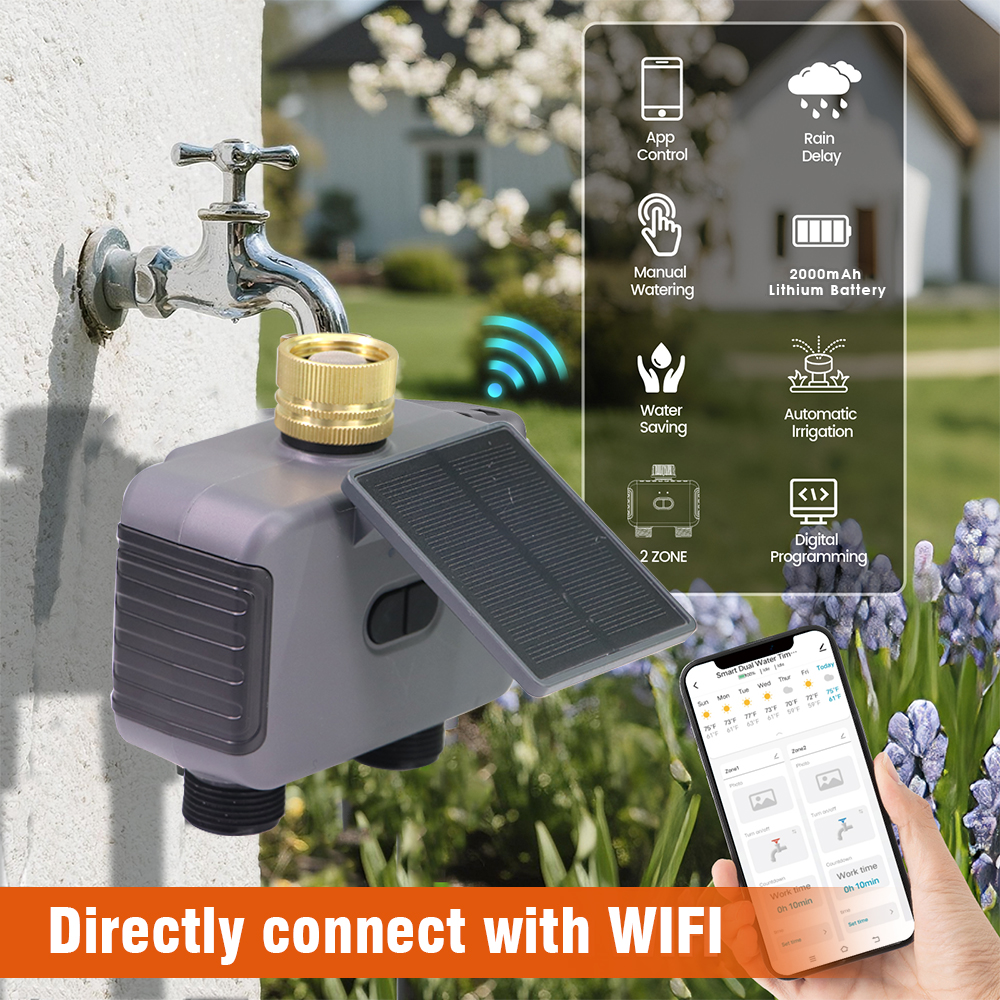 Tuay Smart Solar 2-Zone Wateri - Smart Garden Accessories ulasan dan harga