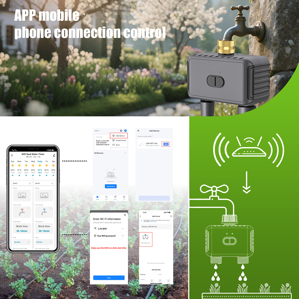 Wifi Automatic Water Timer Dua - Smart Garden Sprinkler System ulasan dan harga