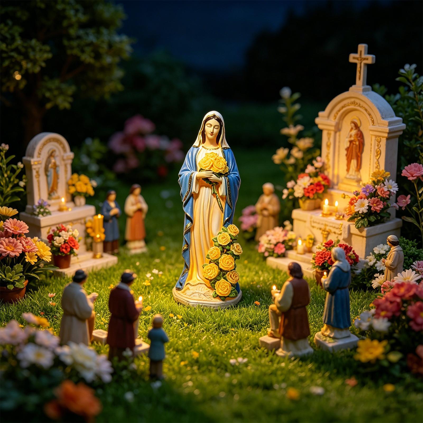 Virgin Mary Solar Statue Garde - Smart Garden Solar ulasan dan harga