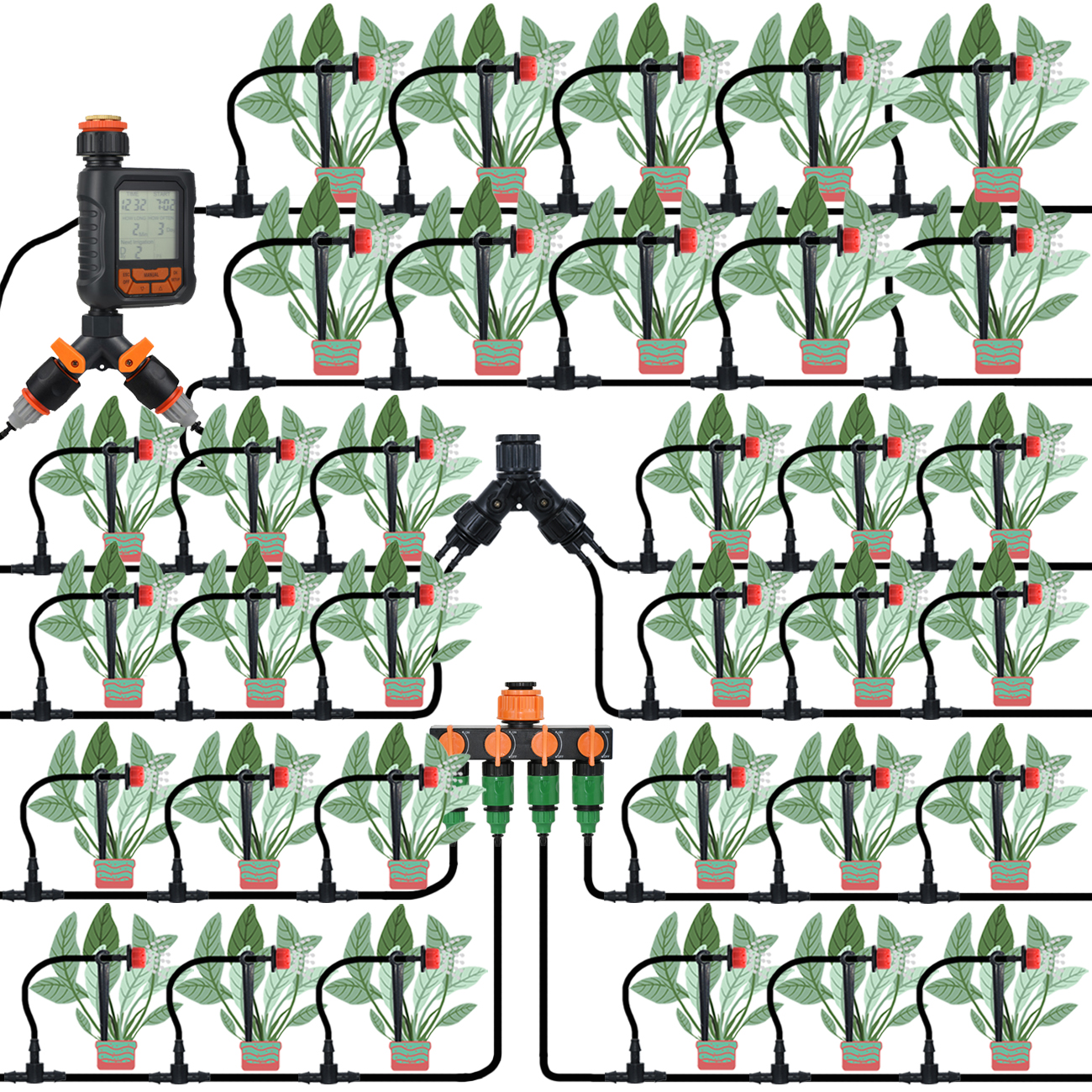 KESLA 30-800X Garden Drip Irri - Smart Garden Sprinkler System ulasan dan harga