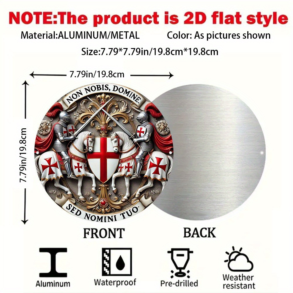 2D Flat Medieval Templar Knigh - Smart Garden In Home ulasan dan harga