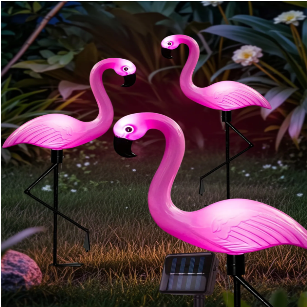 3Pcs Solar Powered Flamingo Gr - Smart Garden Solar ulasan dan harga