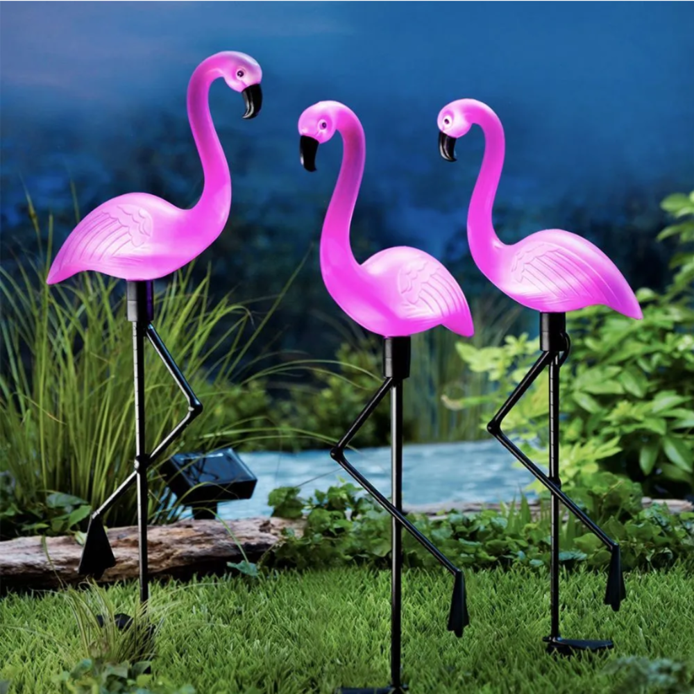 3Pcs Solar Powered Flamingo Gr - Smart Garden Solar ulasan dan harga