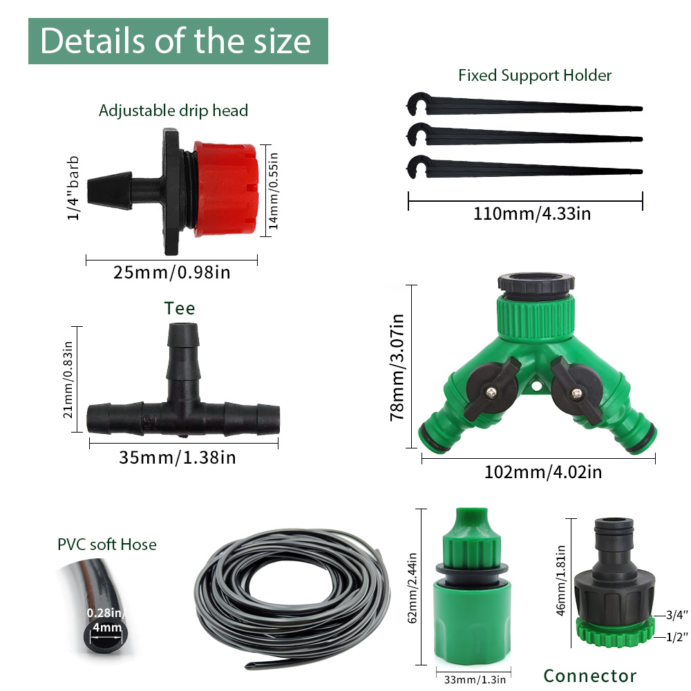 Greenhouse 15M-30M DIY Drip Ir - Smart Garden Sprinkler System ulasan dan harga