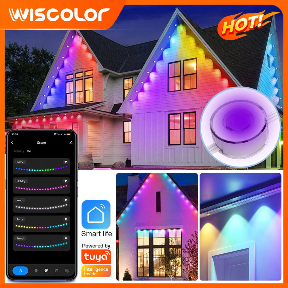 Smart WIFI RGB Eaves Lighting  - Smart Led Garden ulasan dan harga