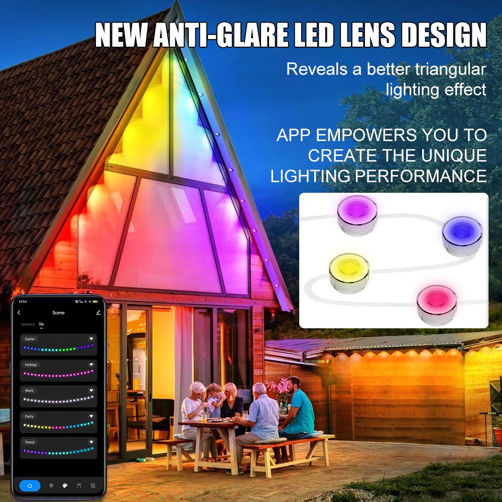 Smart WIFI RGB Eaves Lighting  - Smart Led Garden ulasan dan harga