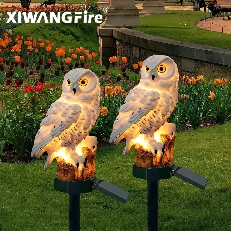 Solar Owl Statue Garden Light  - Smart Garden In Home ulasan dan harga