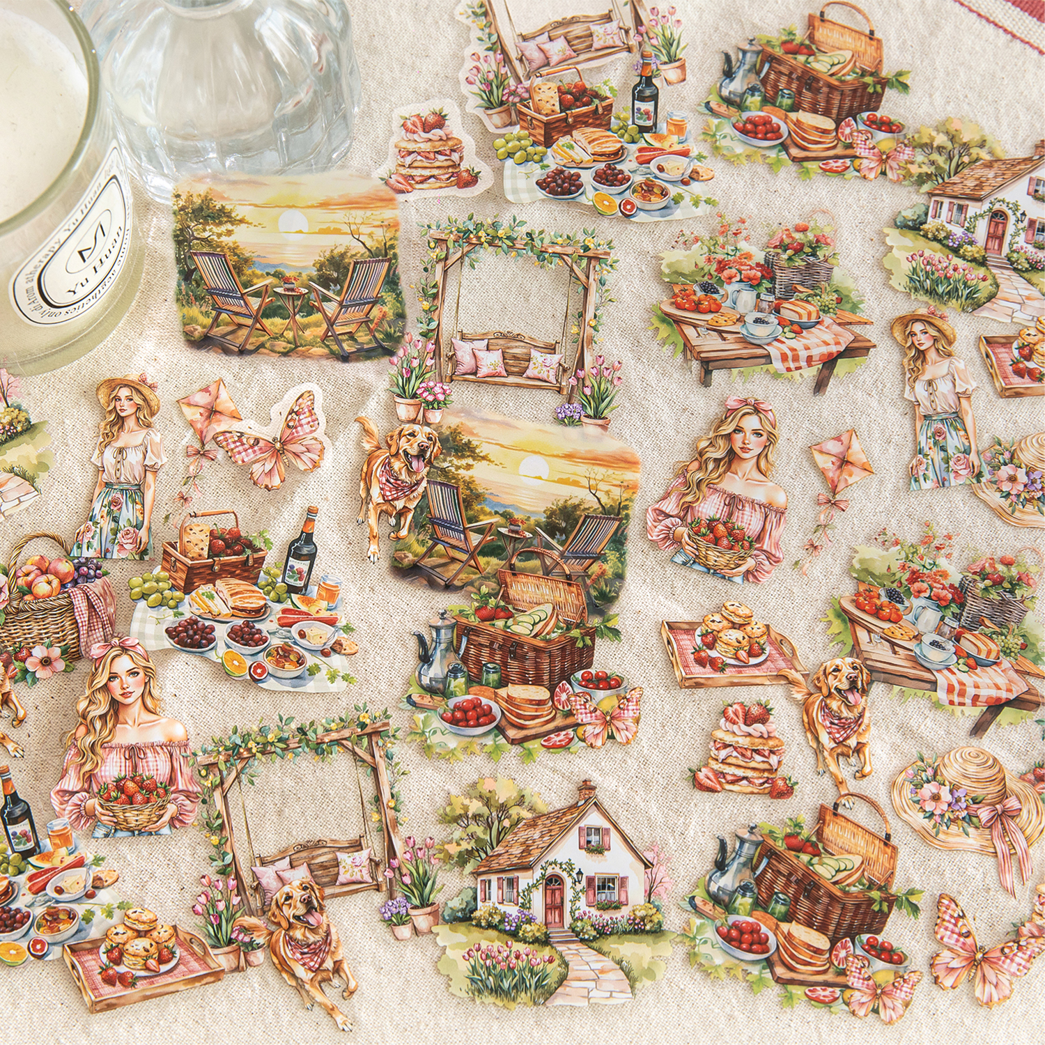 Vintage Spring Picnic Junk Jou - Garden Journal Planner ulasan dan harga
