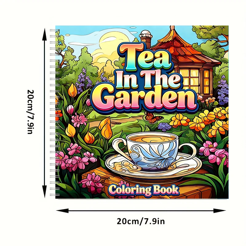 Tea In The Gardens Coloring Bo - Garden Journal Planner ulasan dan harga