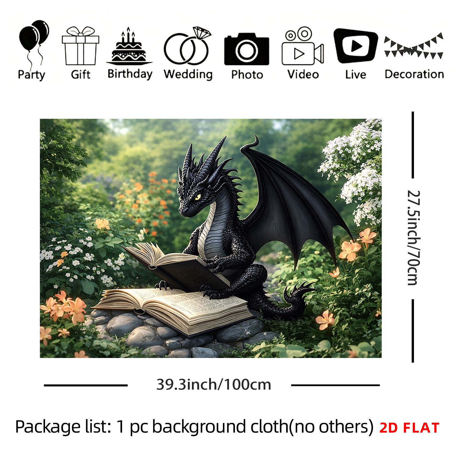 Fantasy Dragon Reading Book Ta - Garden Journal Planner ulasan dan harga