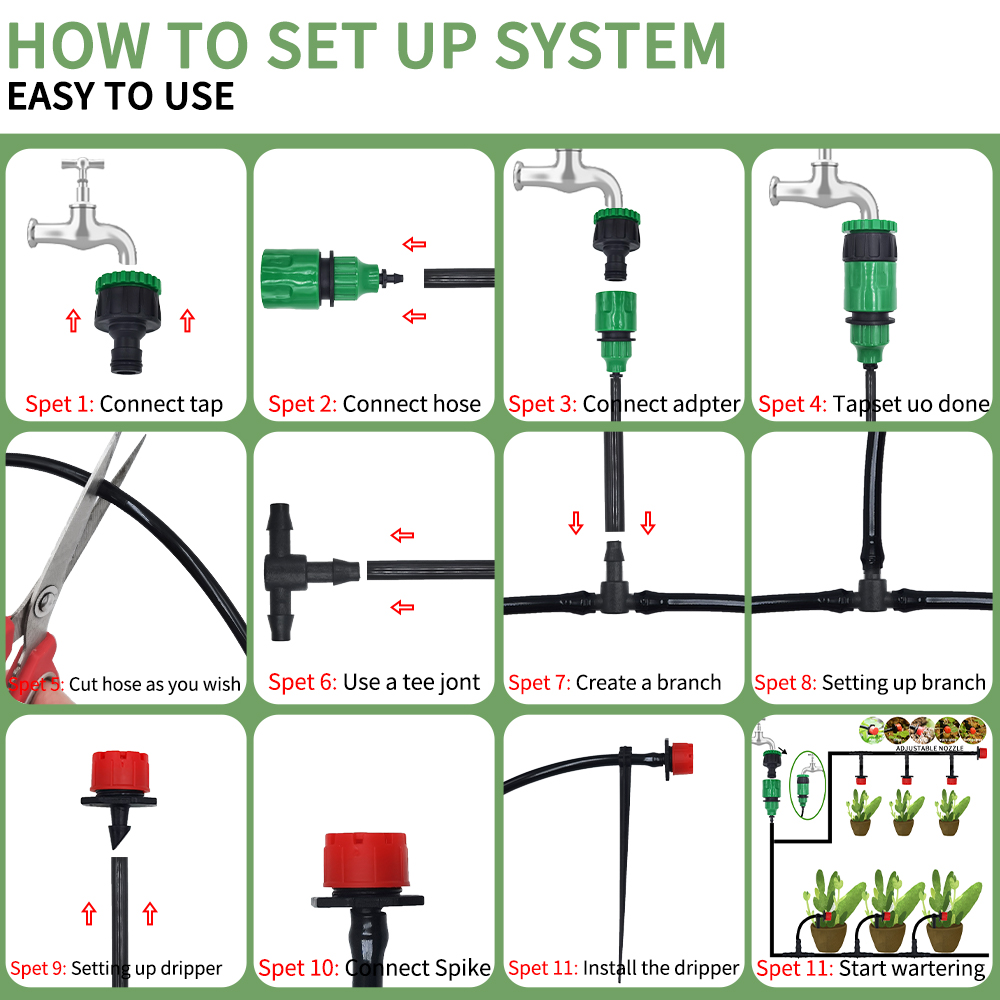 Micro Drip Irrigation System P - Smart Garden Sprinkler System ulasan dan harga